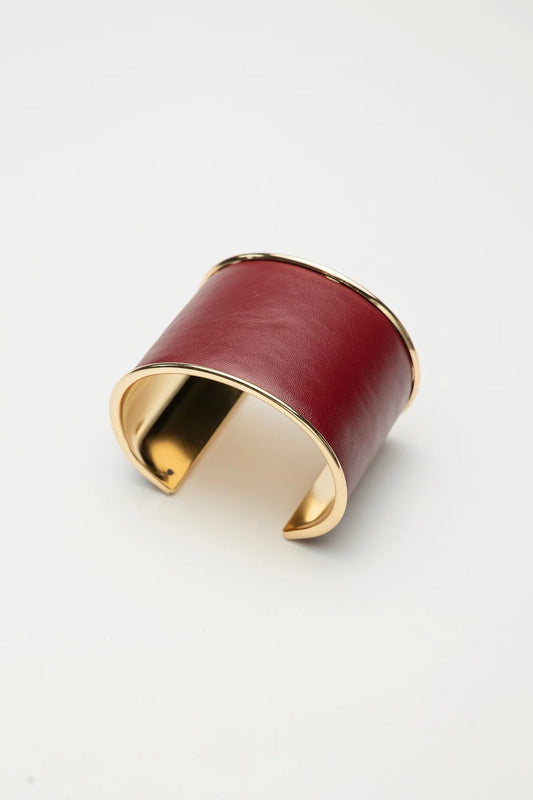 CUFF BRACELET BURGUNDY BOW19