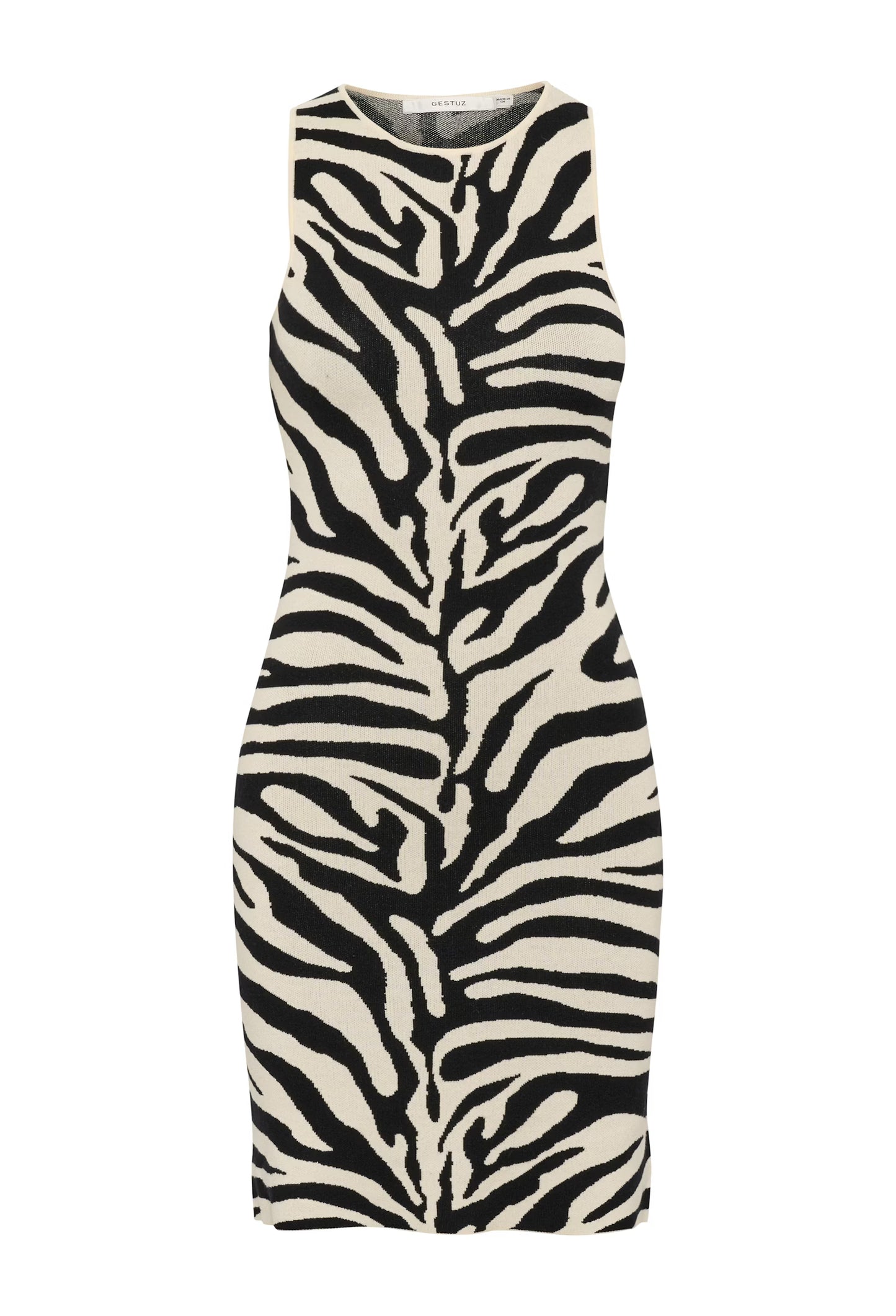 GESTUZ STICKAD KLÄNNING ZEBRA