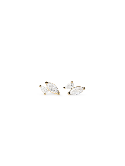 LUXE ZIRCONIA STUDS GULD