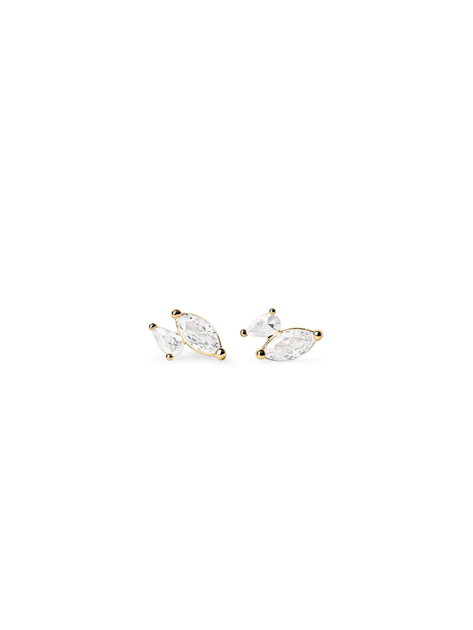 LUXE ZIRCONIA STUDS GULD