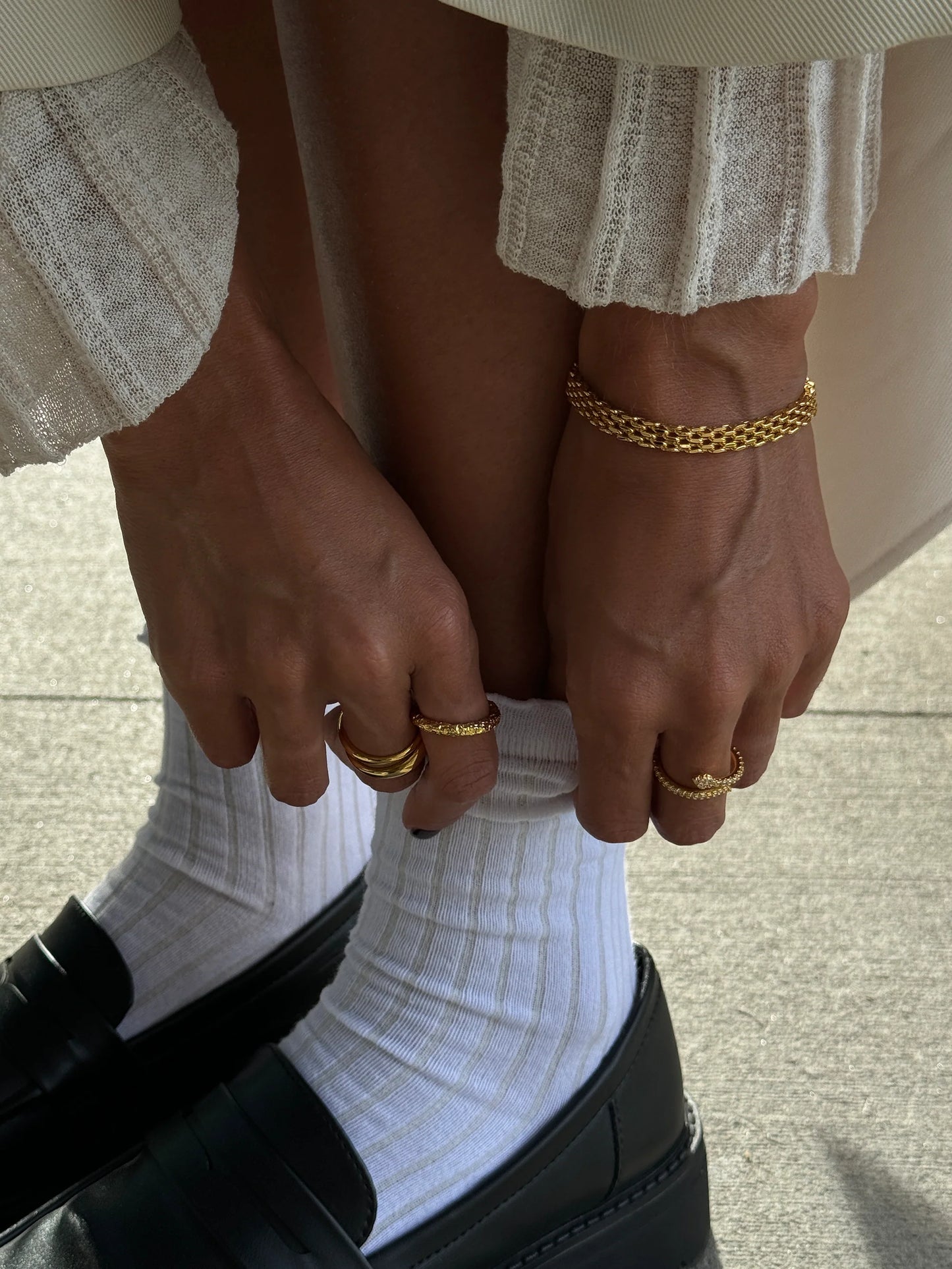 MESH LINK BRACELET GULD