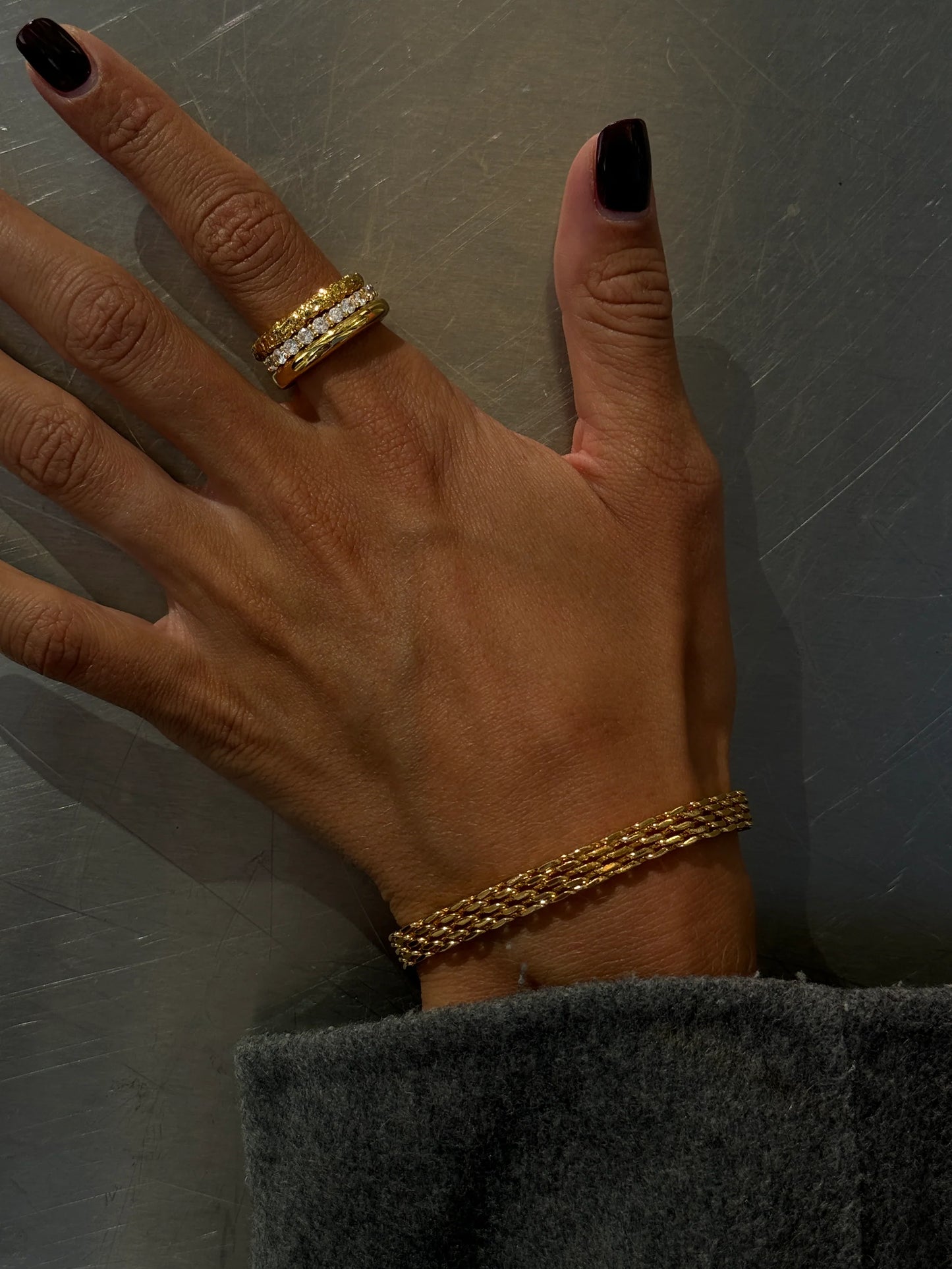 MESH LINK BRACELET GULD