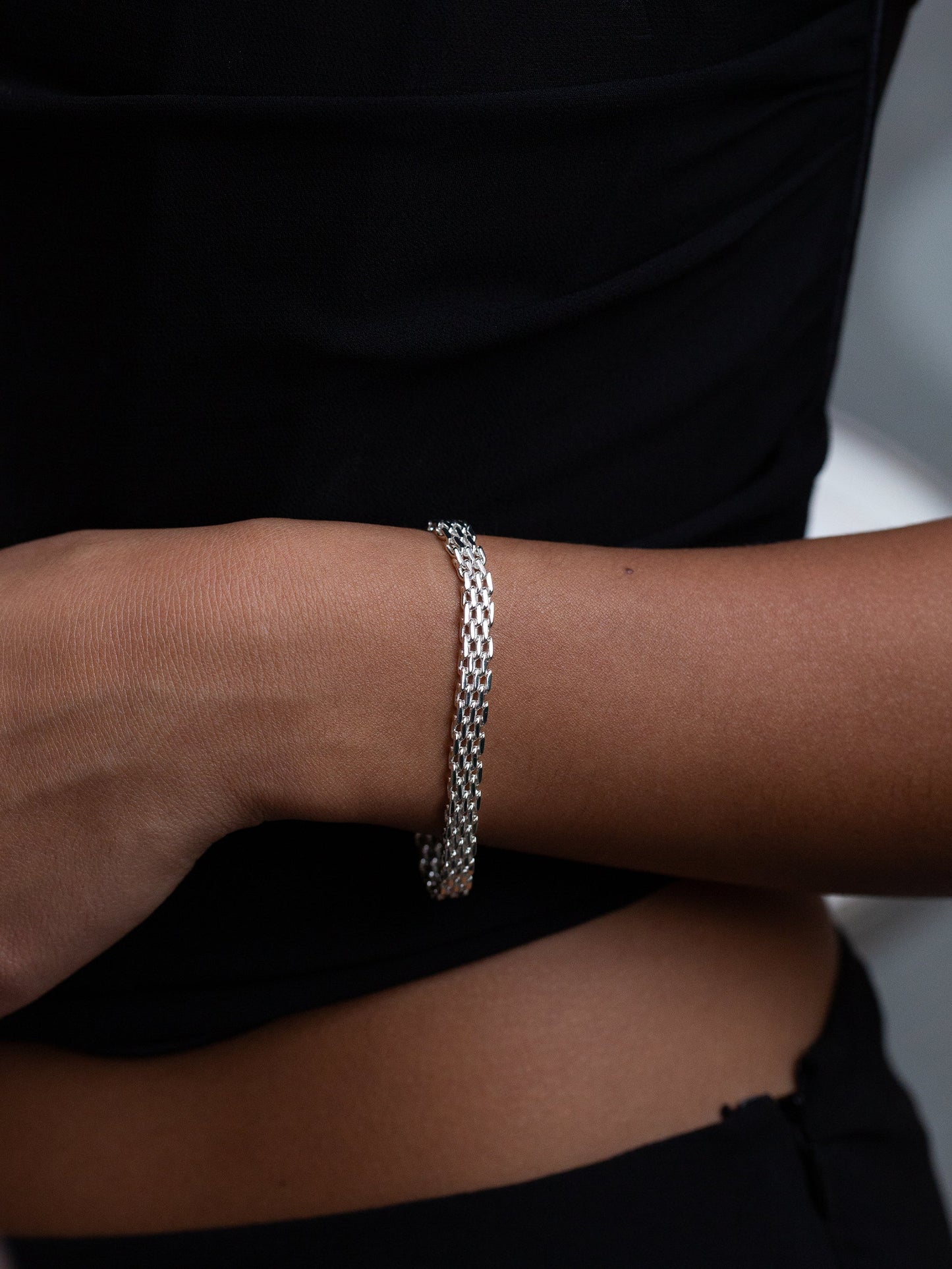 MESH LINK BRACELET SILVER