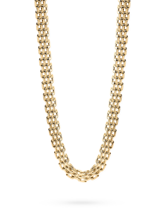 MESH LINK NECKLACE GULD