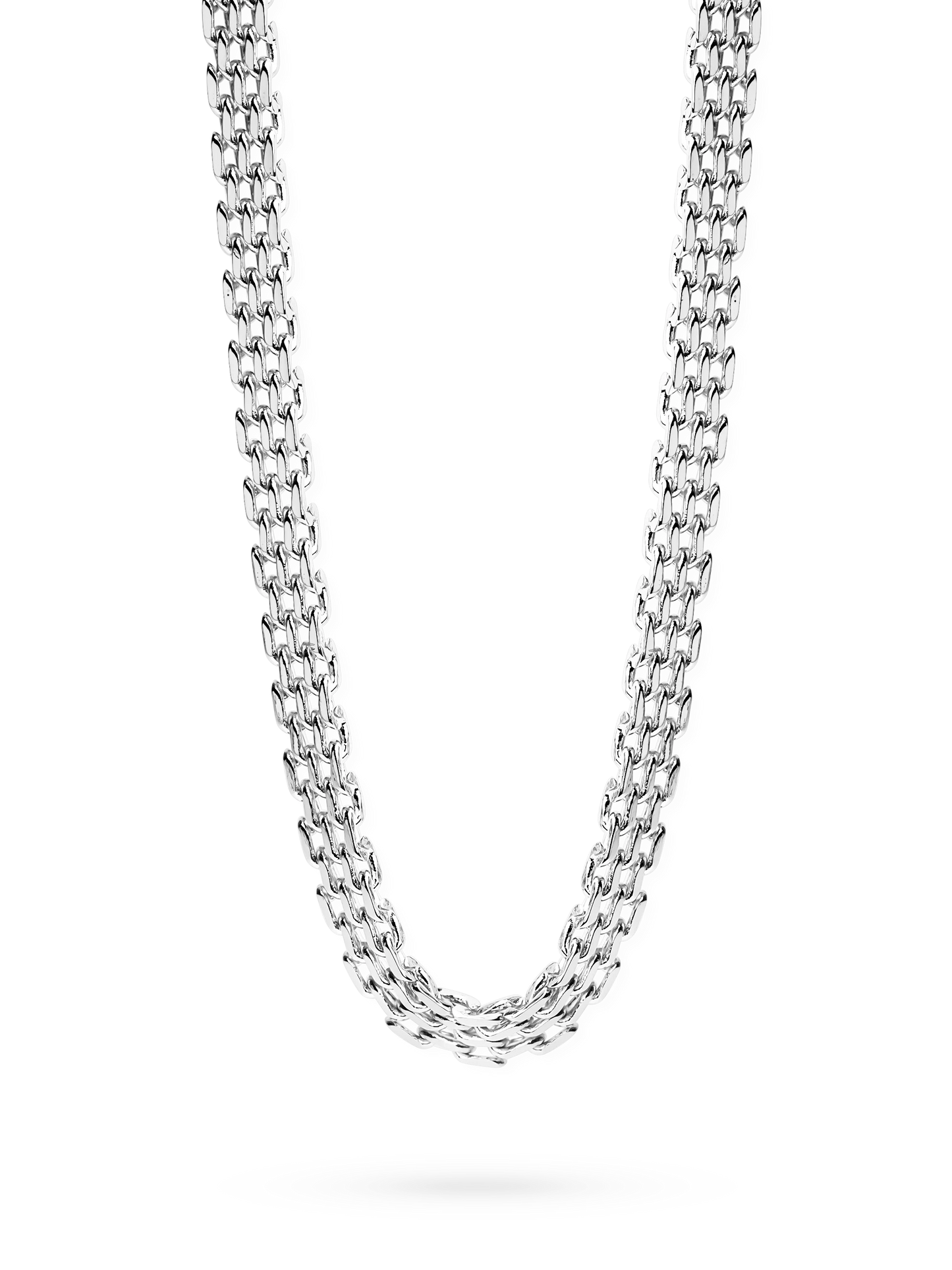 MESH LINK NECKLACE SILVER