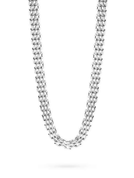 MESH LINK NECKLACE SILVER