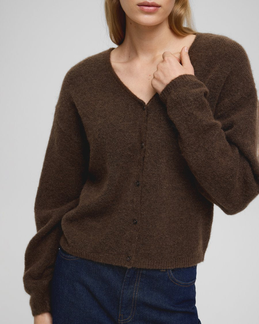 MILANIA CARDIGAN BRUN