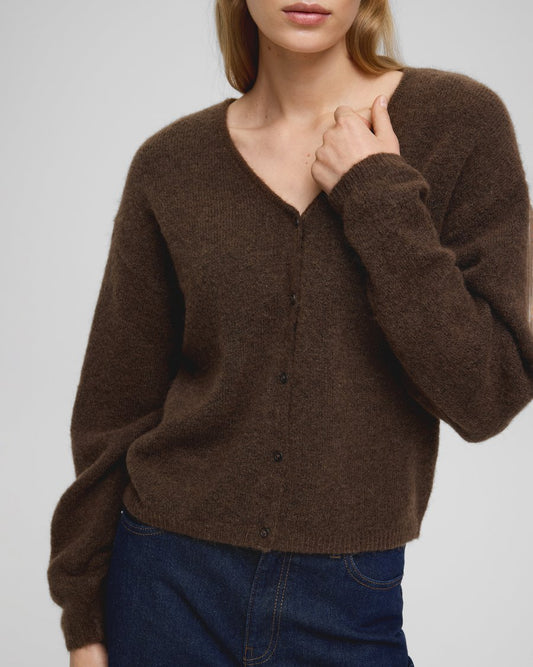MILANIA CARDIGAN BRUN