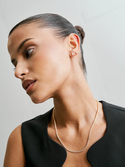 THIN TENNIS NECKLACE GULD