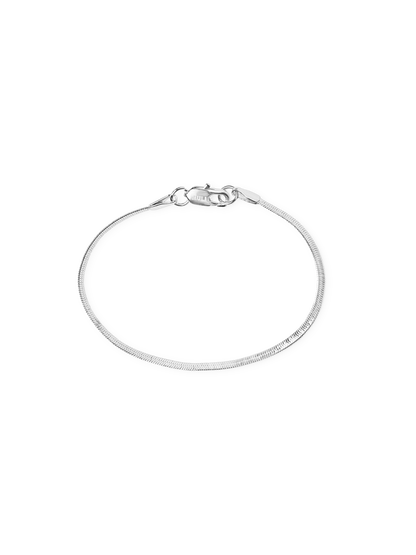 THIN SNAKE CHAIN BRACELET SILVER
