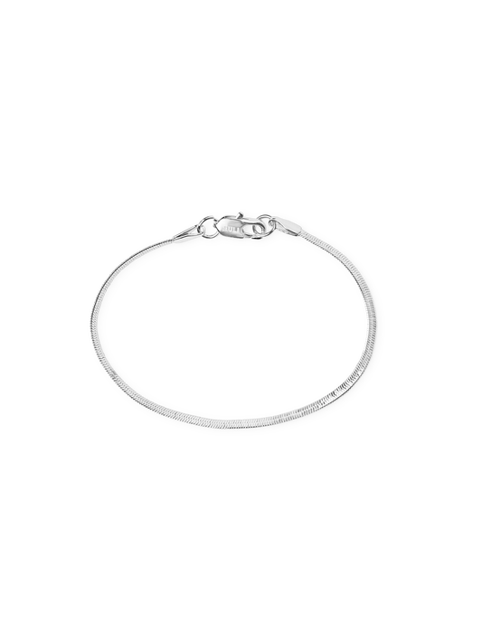 THIN SNAKE CHAIN BRACELET SILVER