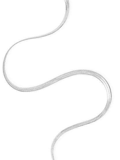 THIN SHAKE CHAIN NECKLACE SILVER