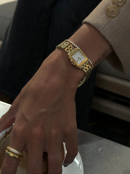 THIN TENNIS BRACELET GULD
