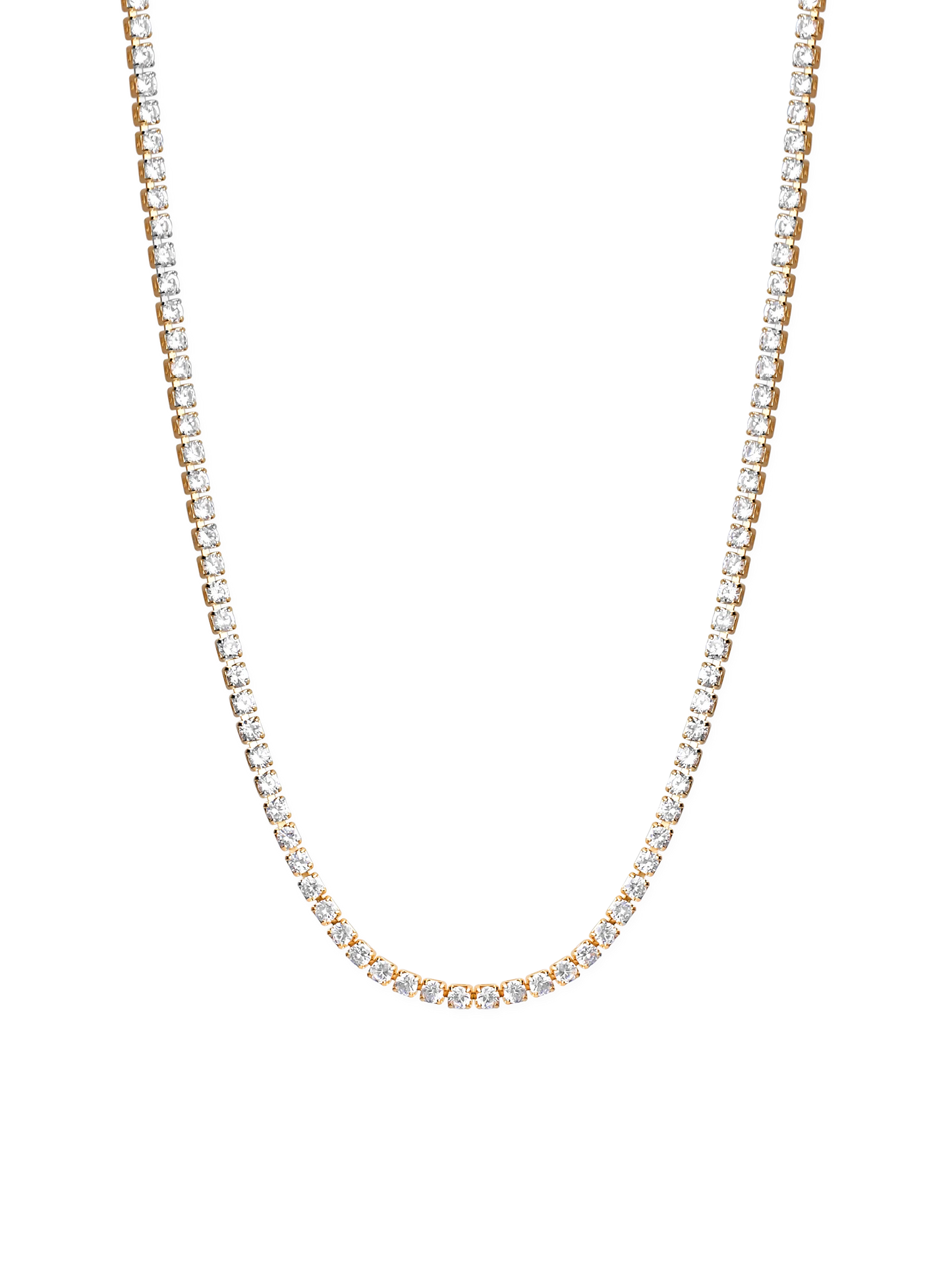 THIN TENNIS NECKLACE GULD