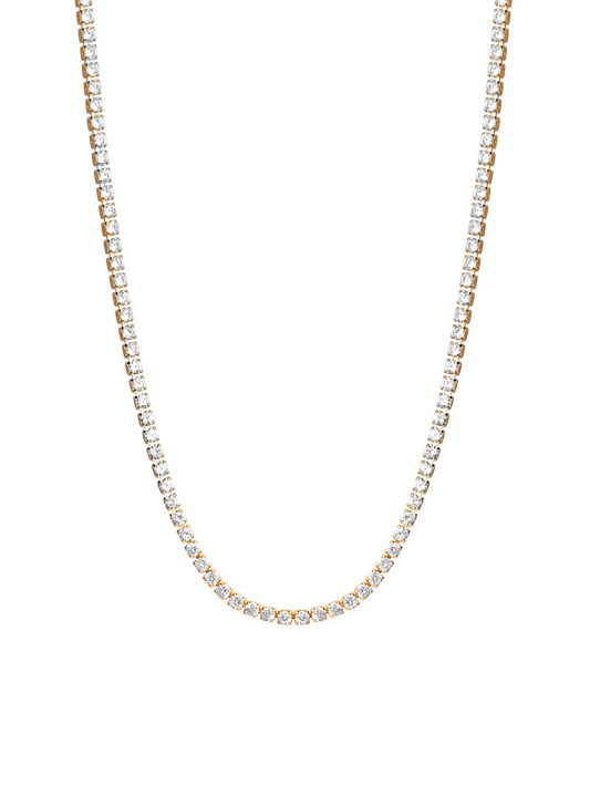 THIN TENNIS NECKLACE GULD