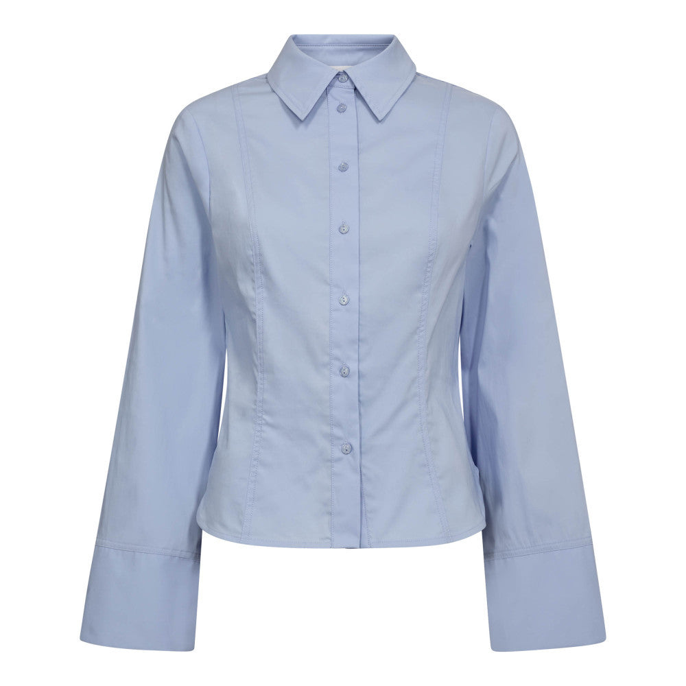 SANNA BELL SLEEVE SHIRT BLÅ