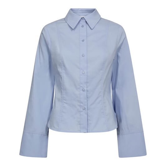 SANNA BELL SLEEVE SHIRT BLÅ