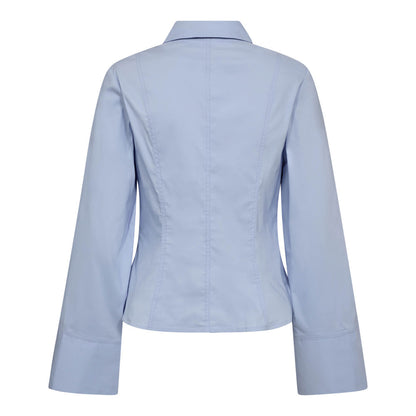 SANNA BELL SLEEVE SHIRT BLÅ