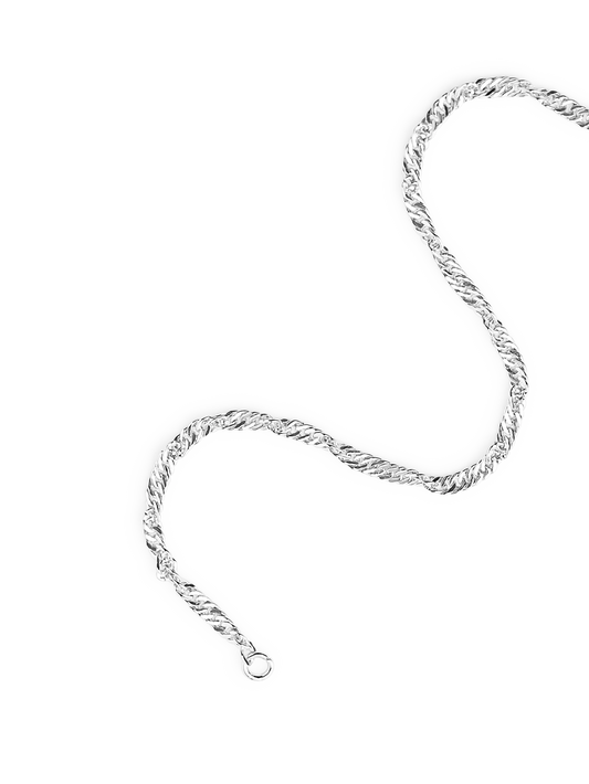 TWISTED ROPE BRACELET SILVER