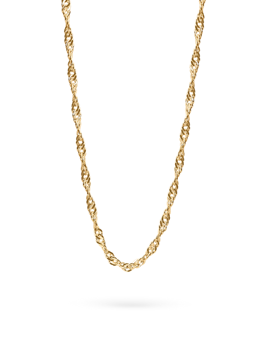 TWISTED ROPE NECKLACE GULD